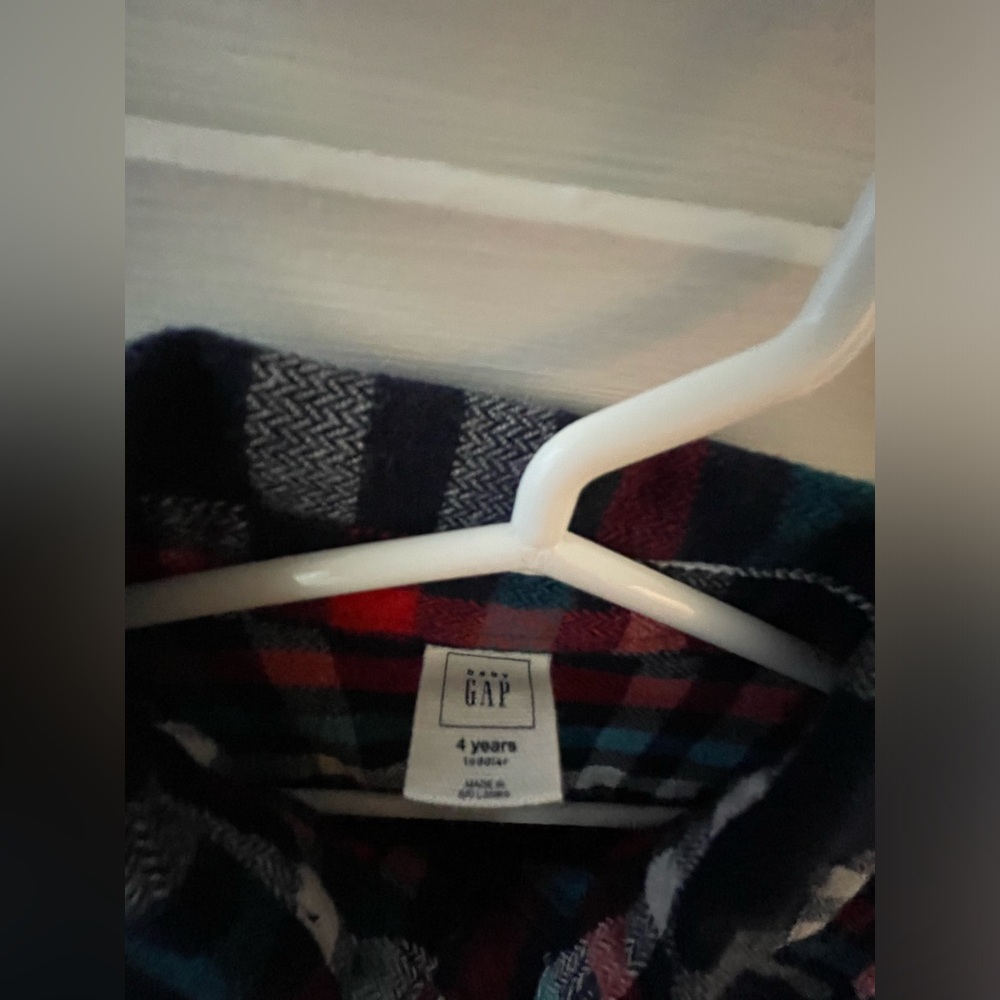 GAP Button Down Plaid Shirt, EUC - Picture 3 of 3